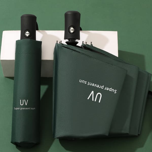 Automatic Folding Umbrella with UV Protection Green Green