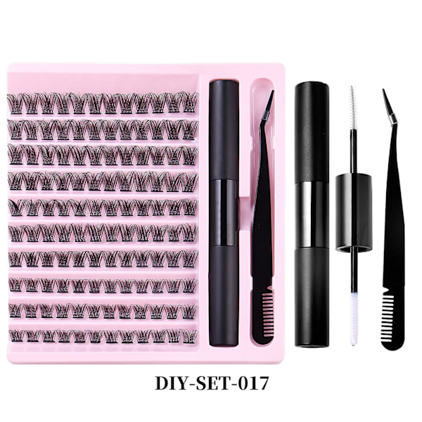 DIY Ögonfransförlängningskit, Franskluster med Lim och Försegling Individuella Fransar Kit 120 pcs
