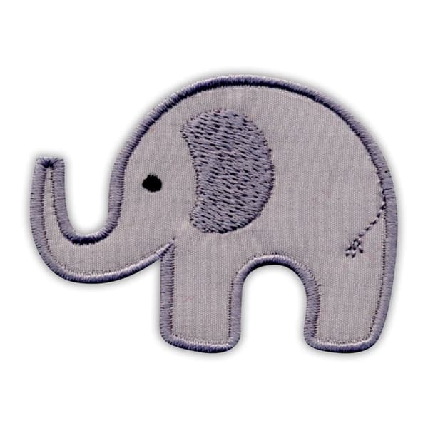 Patchion Elefant - Magnetisk baksida - Broderad lapp/emblem/märke_MGF