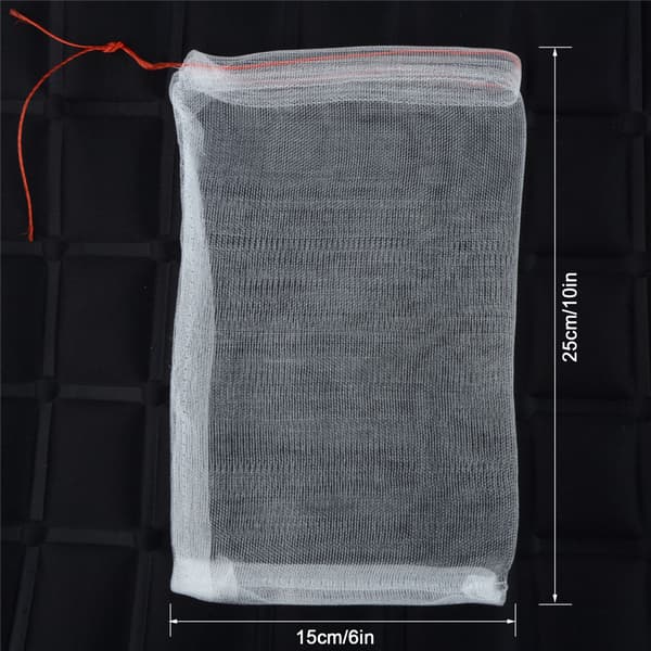 (50 pcs) 25*15cm Nylon Mesh Bag Seed Bag Large Seed Soaking Bag Fruit Insect-Proof Gauze