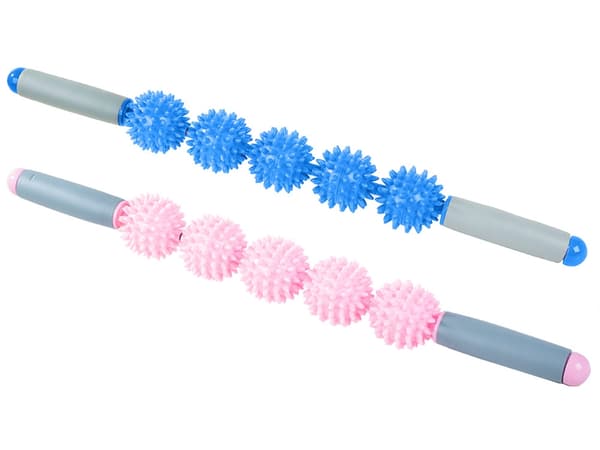 Massage Roller / Helkroppsmassage - 5 Spikbollar med handtag_MGF