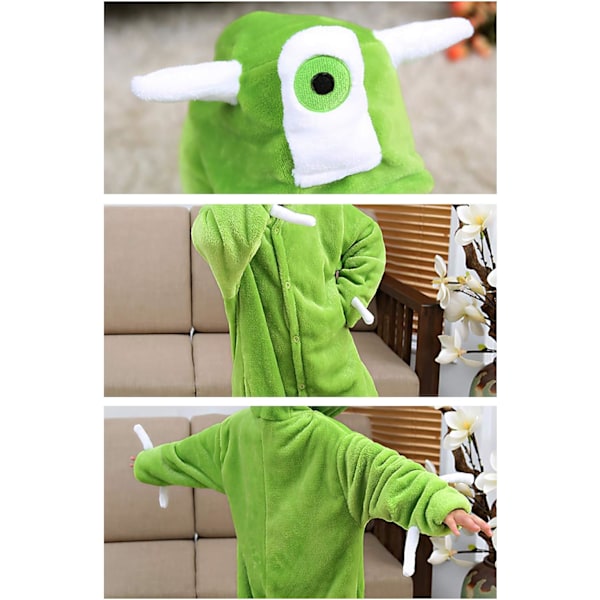 Lasten unisex-hyppyasu, 2023 eläinpuku onesie yöpaita pyjama huppuinen yöasu cosplay kigurumi yöasu joulu halloween monocular 110