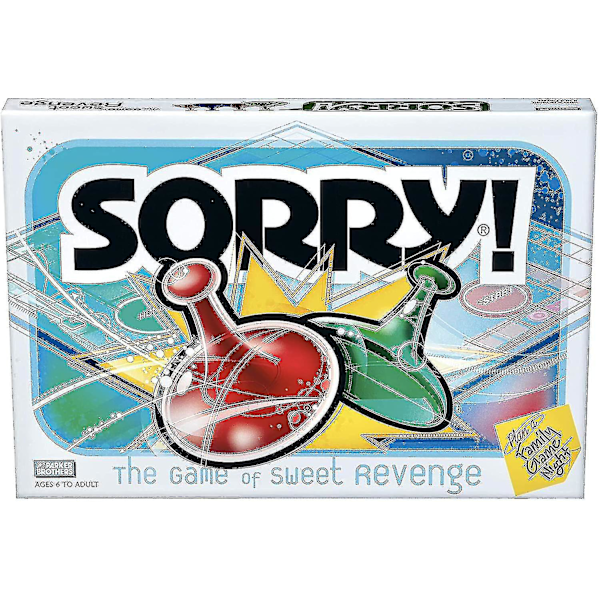 Hasbro Gaming Sorry! Parker Brothers Familjespel För 2 Till 4 Spelare Från 6 År Och Uppåt För Vuxna Tonåringar Barn