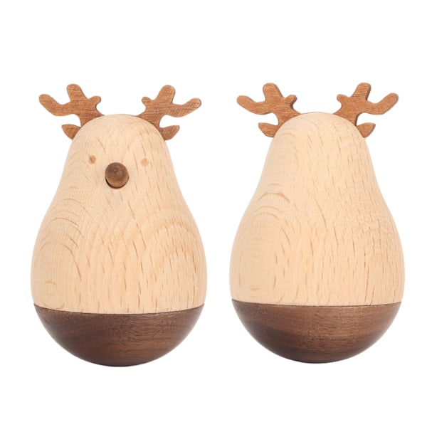 Sweet and Cute Deer Tumbling Wooden Toy - Sustainable and Decorative for Children, Home and School