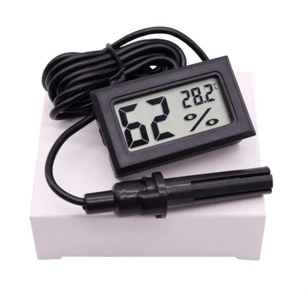 Hygrometer & Termometer - Måler luftfuktighet & temperatur_MGF Black