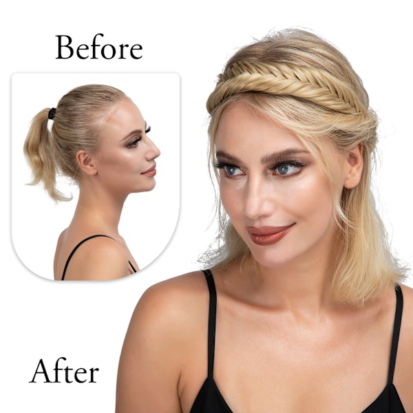 1 st Syntetiskt Fläthår med Justerbart Bälte Flätad Bohemisk Stil Damfrisyr 613 613 Athree strand braid