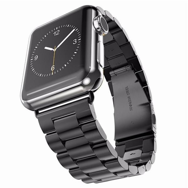 Apple Watch 44mm (4) - Elegant Lænke i Rustfrit Stål Guld