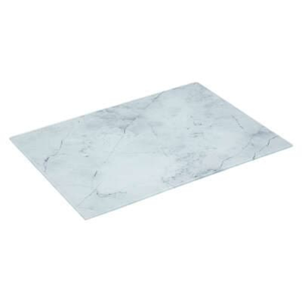Skärbräda 30x40cm vit MARMOR glas_MGF