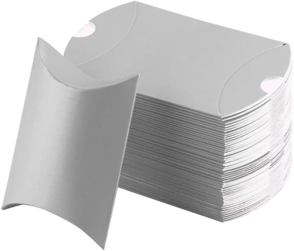 100 st Bröllop Kreativ Kuddlåda Godis Presentförpackning Lämplig för bröllopsfödelsedag och jul (silver) - Perfet_MGF