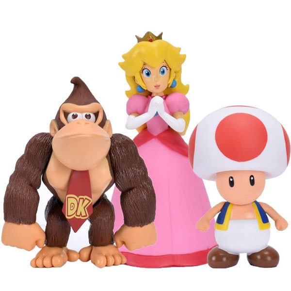 Super Mario Bros Actionfigurer Leksaker Mario Luigi Yoshi Peach Mushroom Collection Modell Barnfödelsedagspresent Yoshi Dragon/Red (12cm/90g)