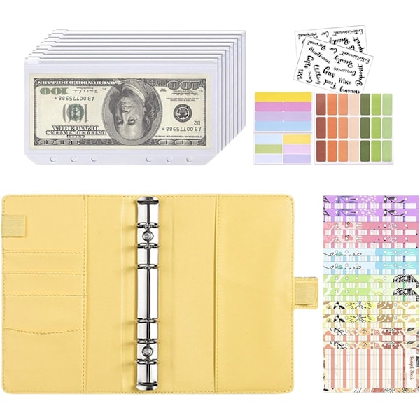 Portable Finance Planner - Monthly Budget Organizer with 12 Cash Envelopes for Personal Bookkeeping