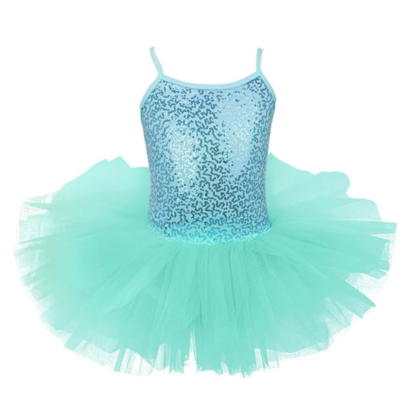 iEFiEL Barnklänning för flickor, balettklänning, baby, cosplay, tutu, blomklänning, tyll, danskläder, ballerina, älva, festdräkter XL (6-7 år) XL (6-7 Years) Turquoise