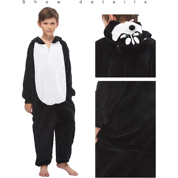 Barn unisex jumpsuits, 2023 kostyme dyreonesie nattkjole pyjamas hettegenser cosplay kigurum nattøy jul Halloween Husky 140