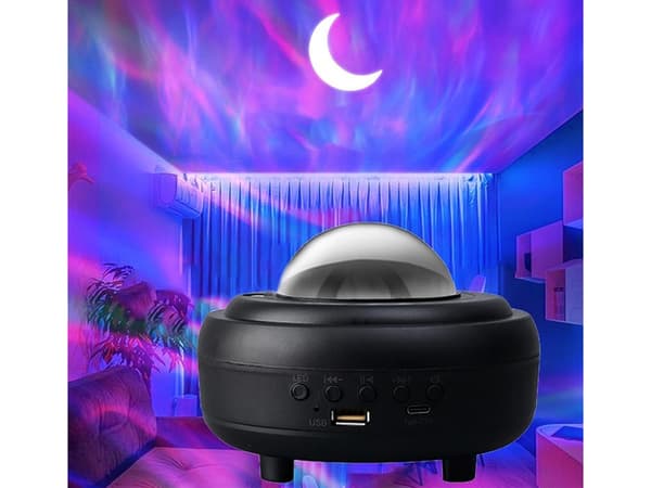 LED nattlys stjerneprojektor aurora sky projektor bluetooth høyttaler_MGF