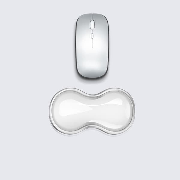 Ergonomisk silikonmusematte med håndleddsstøtte for tastatur