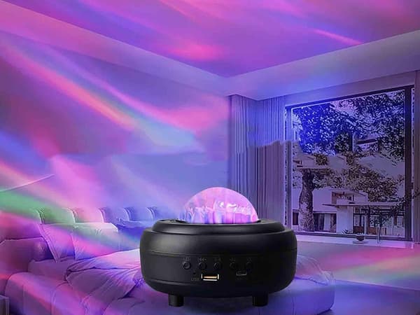 LED nattlys stjerneprojektor aurora sky projektor bluetooth høyttaler_MGF