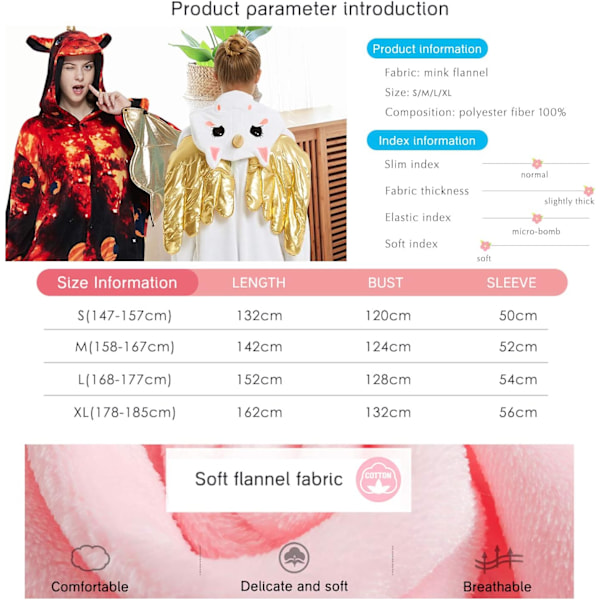 Damen Onesie, Voksen Herre Jumpsuit, Kigurumi Onesie, Unicorn Pyjamas, Flanell Pyjamas, Dyre Onesie, Halloween Kostyme, Juleklær, Domkraft L