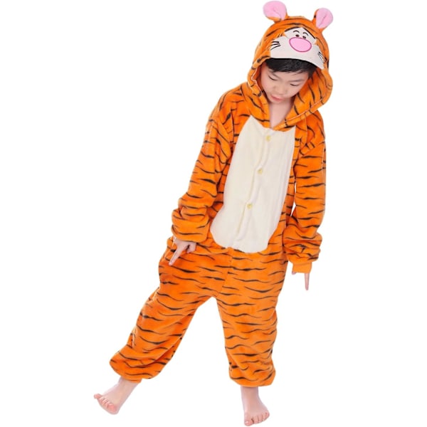 Børne Jumpsuit, Kostume, Dyr, Onesie, Natkjole, Pyjamas, Hoodie, Natøj, Cosplay, Kigurumi, Karnevalskostume, Jul, Halloween Rosenenhörning Höjd 90/100 cm