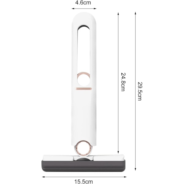 Håndvaskbar Minimopp for Skrivebordsrengjøring, Mopp, Gulvmopp, Vrengemopp, for Vindu, Gulv, Vegg, Fliser, Hardtre, Bil, Skrivebord (B)