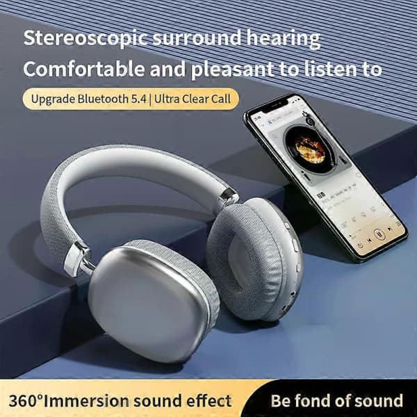(Sort) 2025 Over-ear Trådløse Headset, Bluetooth, Stereo Surround, Gaminghovedtelefoner_MGF