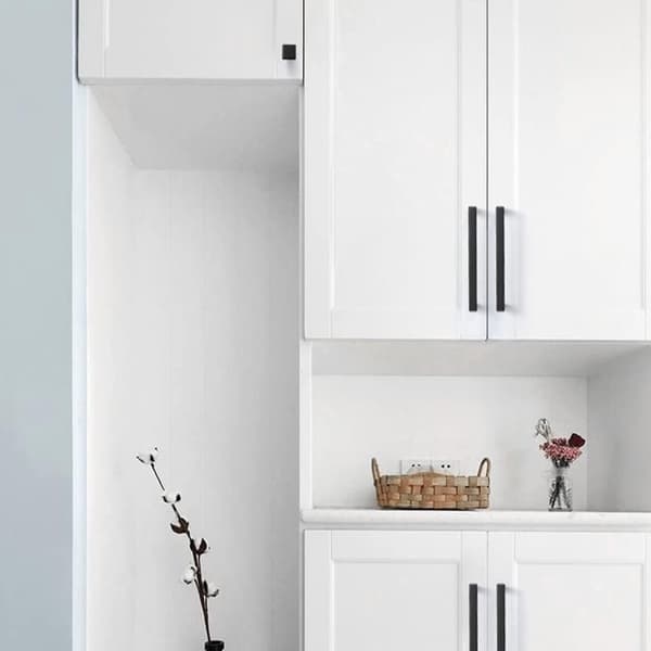Møbelgreb, 12 stk. sort, 96 mm centerafstand, 10,5x1,2x2,2 cm, til køkkenskab