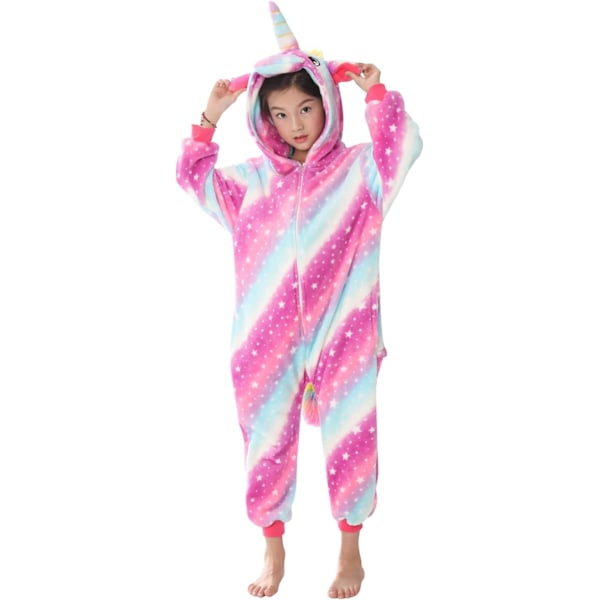 Barn/Unisex Fancy Dress Dyre Kostyme Onesie Pyjamas Jumpsuit Cosplay Kigurumi Jul Halloween Fancy Dress A-rosestarry 100