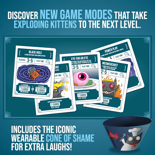 \"Exploding Kittens' Recipes for Disaster Exploding Kittens Deluxe Spelset - Kortspel för Vuxna, Tonåringar och Barn - Roliga Familjespel\"