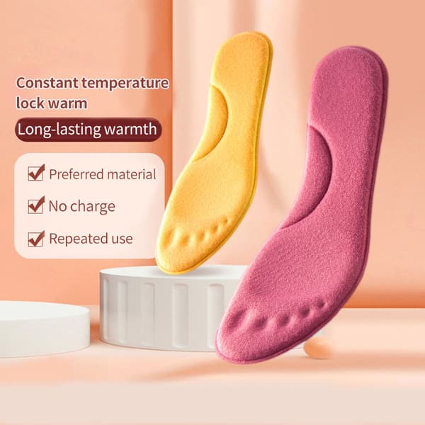 Self-heating constant temperature insole 1 pair Yellow Yellow