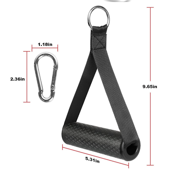 2-pack Resistance Band Handles Exercise Band Handles for Pull-up Training Black Black