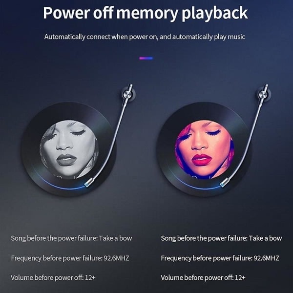 Trådlös Bluetooth 5.0 Bil FM-sändare MP3 Stereo Musikspelare Typ-C Dubbel USB-laddare Handsfree Bilsats Adapter Stöd U-disk TF-kort