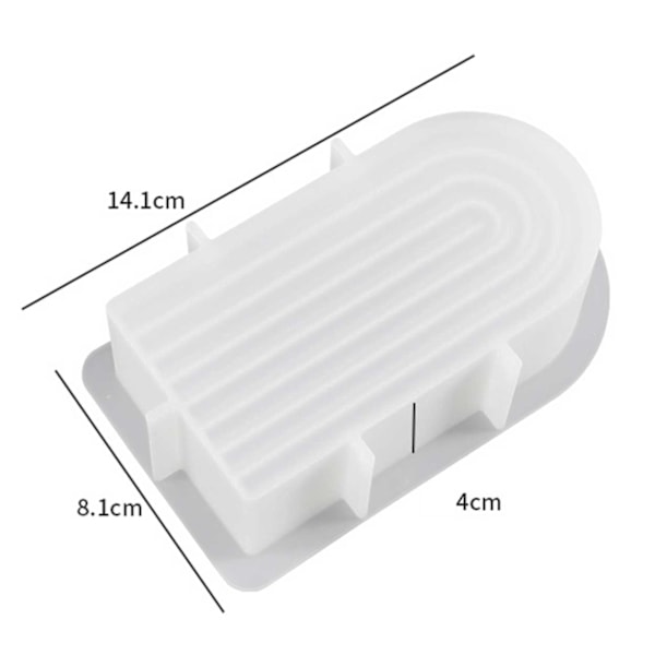 Ljusform Stearinljus U-Form Hög Båge 12cm vit white