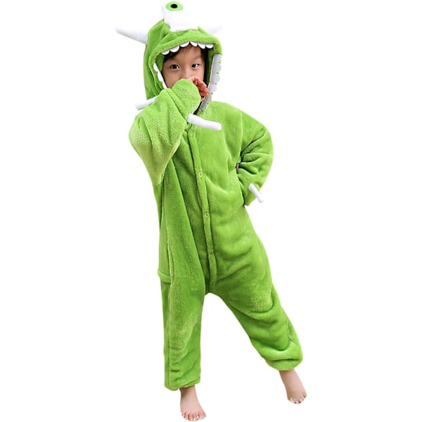 Lasten unisex-hyppyasu, 2023 eläinpuku onesie yöpaita pyjama huppuinen yöasu cosplay kigurumi yöasu joulu halloween monocular 110