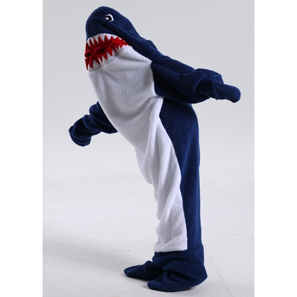 Barn unisex jumpsuits, 2023 kostyme dyreonesie nattkjole pyjamas hettegenser cosplay kigurum nattøy jul Halloween Shark4 140