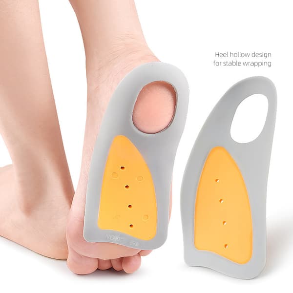 Half insole with arch support, breathable and comfortable Grey L Grey L