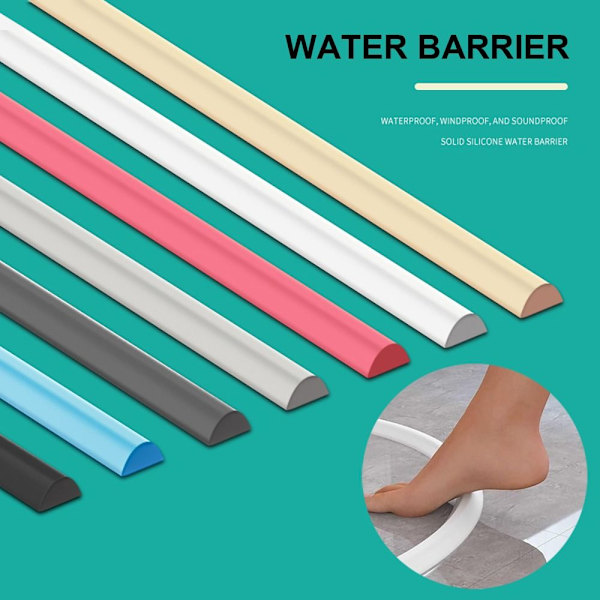 Brusekarms Vandbarriere Beskyttelse SORT 150CM Sort Black 150cm