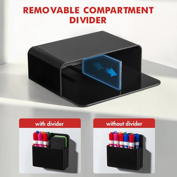 2-delad ABS Magnetisk Organizer - Skåp- & Kylskåpstillbehör Svart
