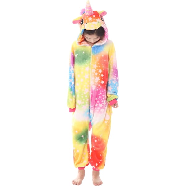 Barn/Unisex Fancy Dress Djurdräkt Onesie Pyjamas Jumpsuit Cosplay Kigurumi Jul Halloween Maskerad A-färgstarry 140