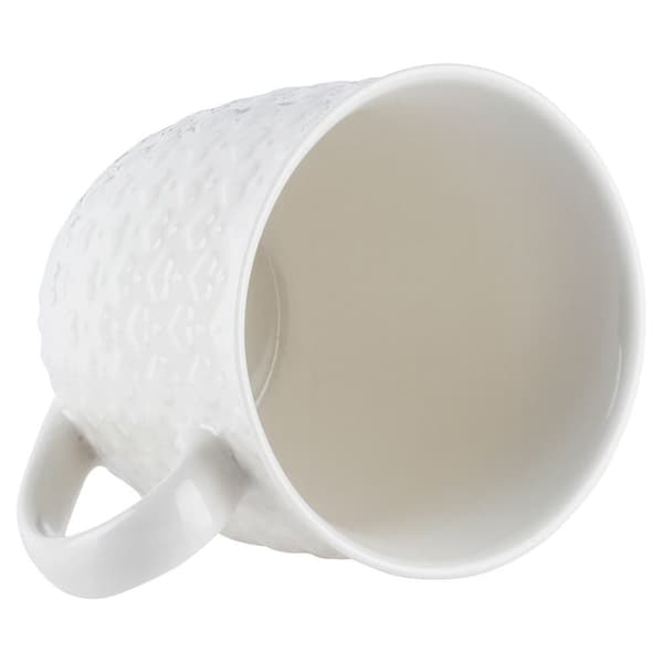 Stor keramisk mugg för drycker Kaffe Te Örter Vit 580 ml_MGF
