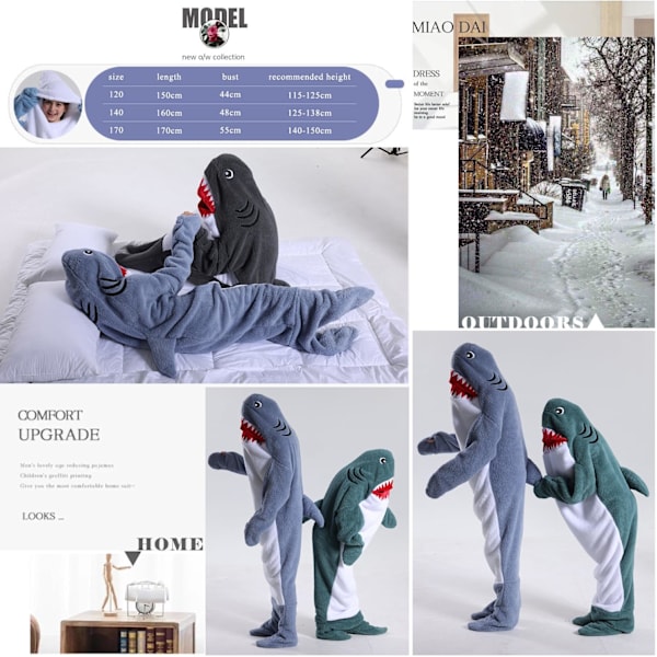 Lasten unisex-hyppyasu, 2023 eläinpuku onesie yöpaita pyjama huppuinen yöasu cosplay kigurumi yöasu joulu halloween Val 1 140