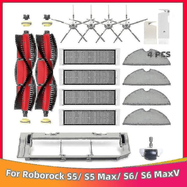 Passer for Xiaomi Roborock S5 S50 S5 Max S6 S6 Maxv S6 Pure E4 E5 Robot Støvsuger Tilbehør - Perfekt_MGF