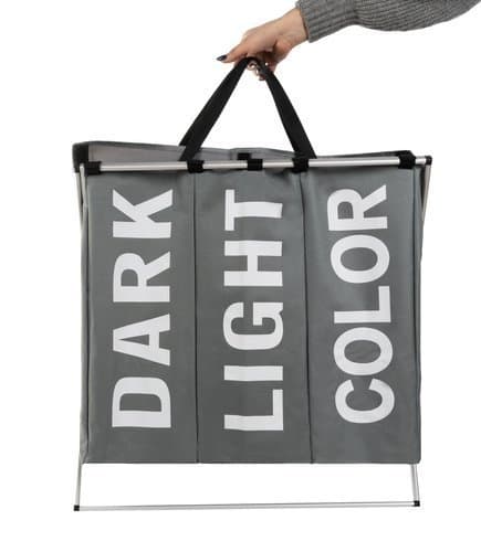Laundry Basket with 3 Sorting Compartments / Basket - 130L_MGF
