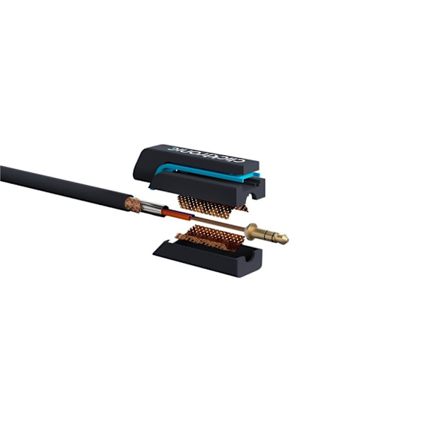 3,5 mm AUX-kabel, stereo Blå, Guld