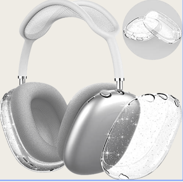 Glitrende Transparent TPU-etui til AirPods Max