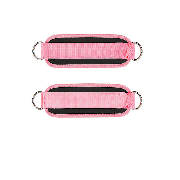 Ankle Straps for Cable Machines, 2-pack Pink Pink