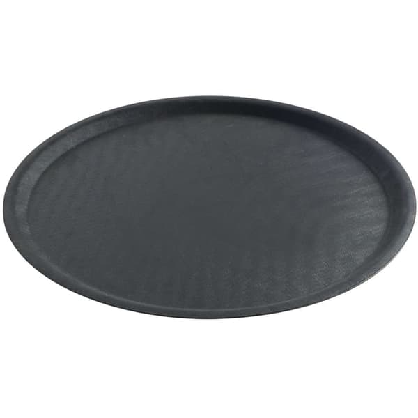 Liukueste tarjoilualusta, pyöreä, halk. 40cm - musta_MGF