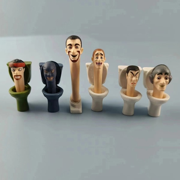 12-pack 8-10cm Skibidi Toalettfigurer Leksaksmodell Action-Perfet