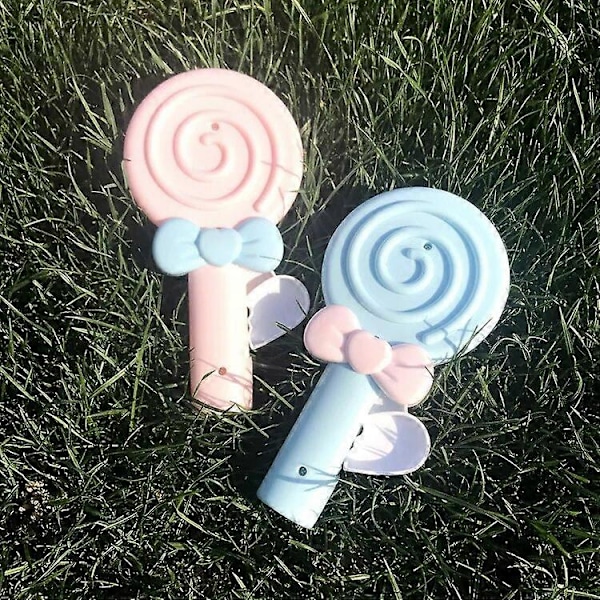 Handdrivna fläktar Lolipop-fläkt Tecknad handhållen sommarfläkt Handpressad manuell mini portabel liten handkylningsfläkt för barn vuxna hem utomhus