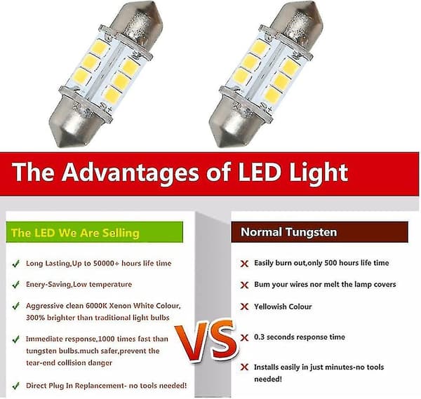 Marin LED-erstatningspære Bådlys Superlys 12 Volt 32 mm Pæren Til Bådnavigationslys Bådankerlys_MGF