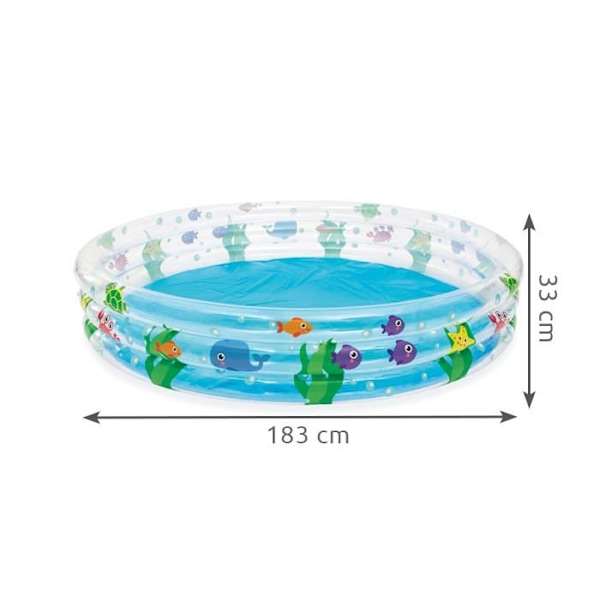 Oppblåsbar Pool / Badebasseng for Barn - 183x33cm 1650
