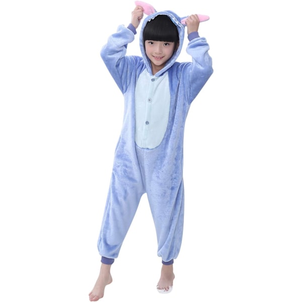 Lasten/Unisex Hieno Pukeutumis Eläin Asun Onesie Yöasu Pyjama Haalari Cosplay Kigurumi Joulu Halloween Hieno Pukeutumis Stygning 130